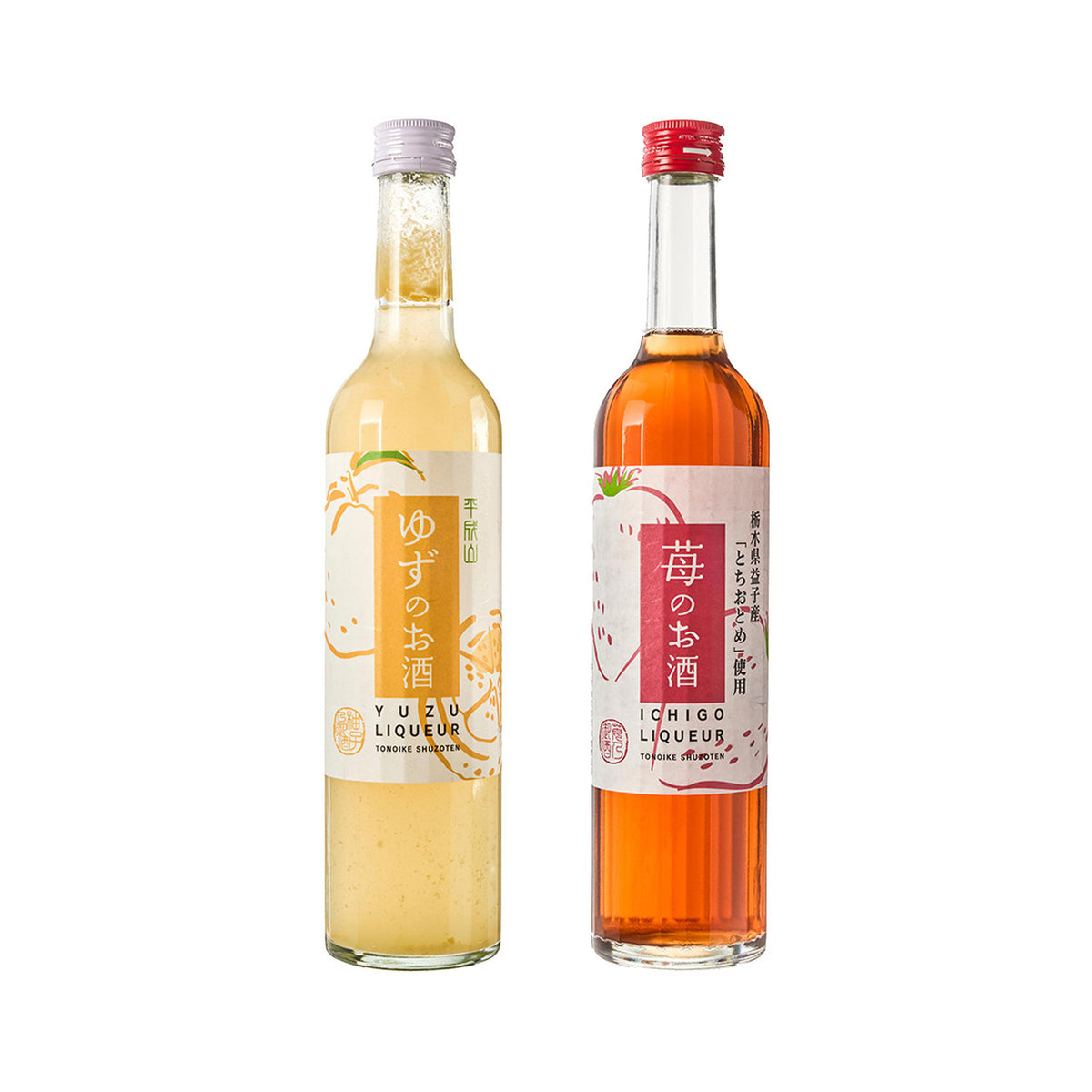 Tonoike shuzo liqueur set yuzu and strawberry 2x 500 ml