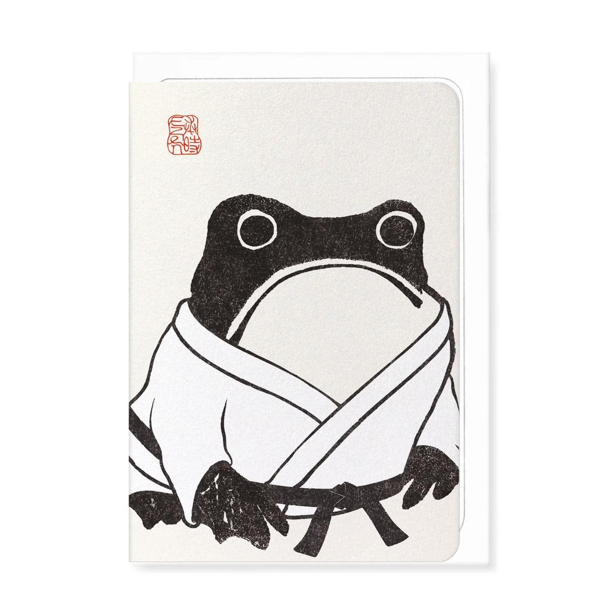 Martial arts ezen frog greeting card