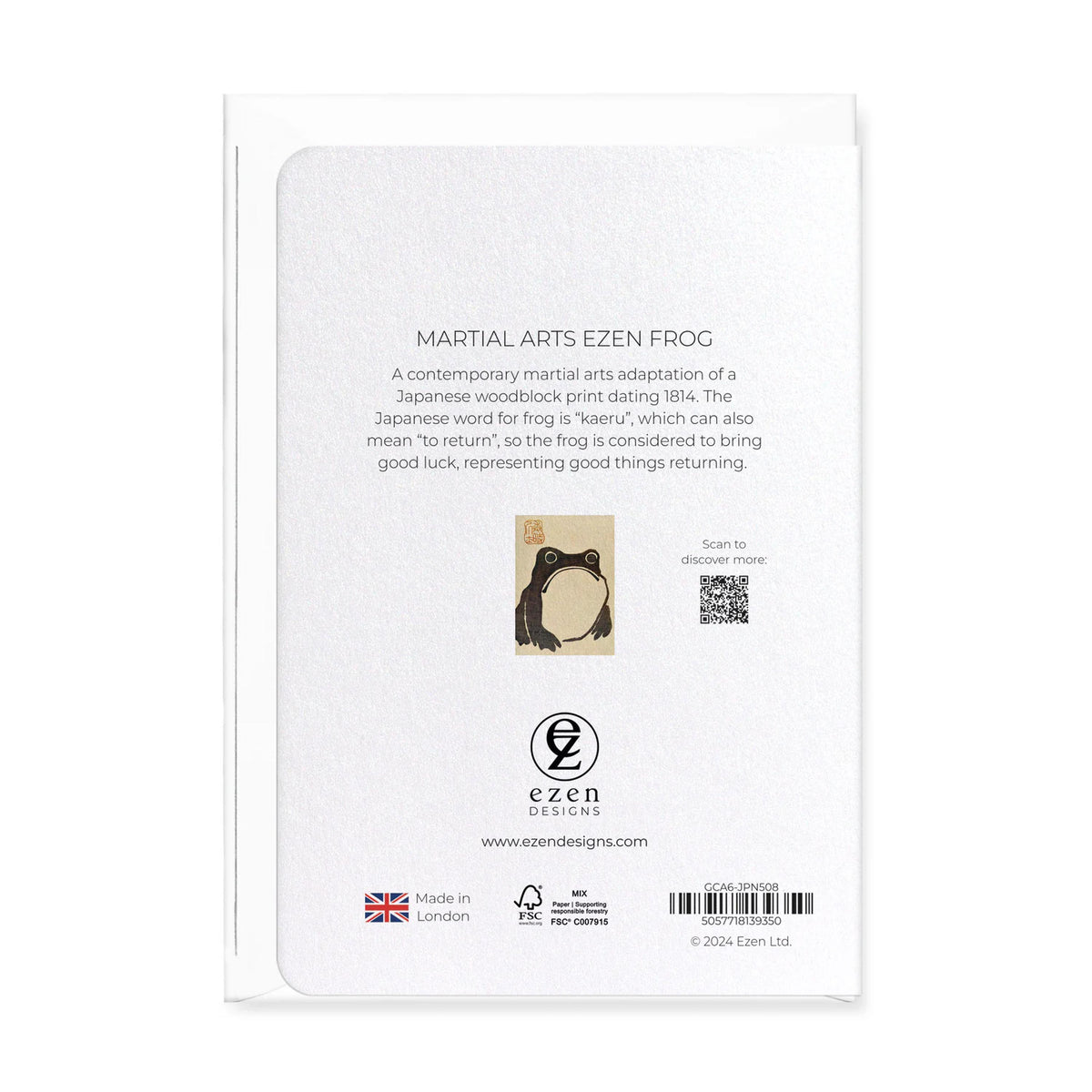 Martial Arts Ezen Frog Greeting Card