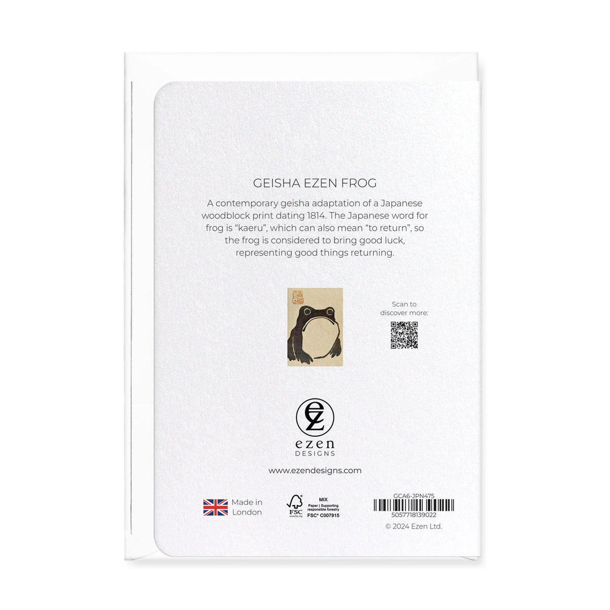 Geisha Ezen Frog Greeting Card