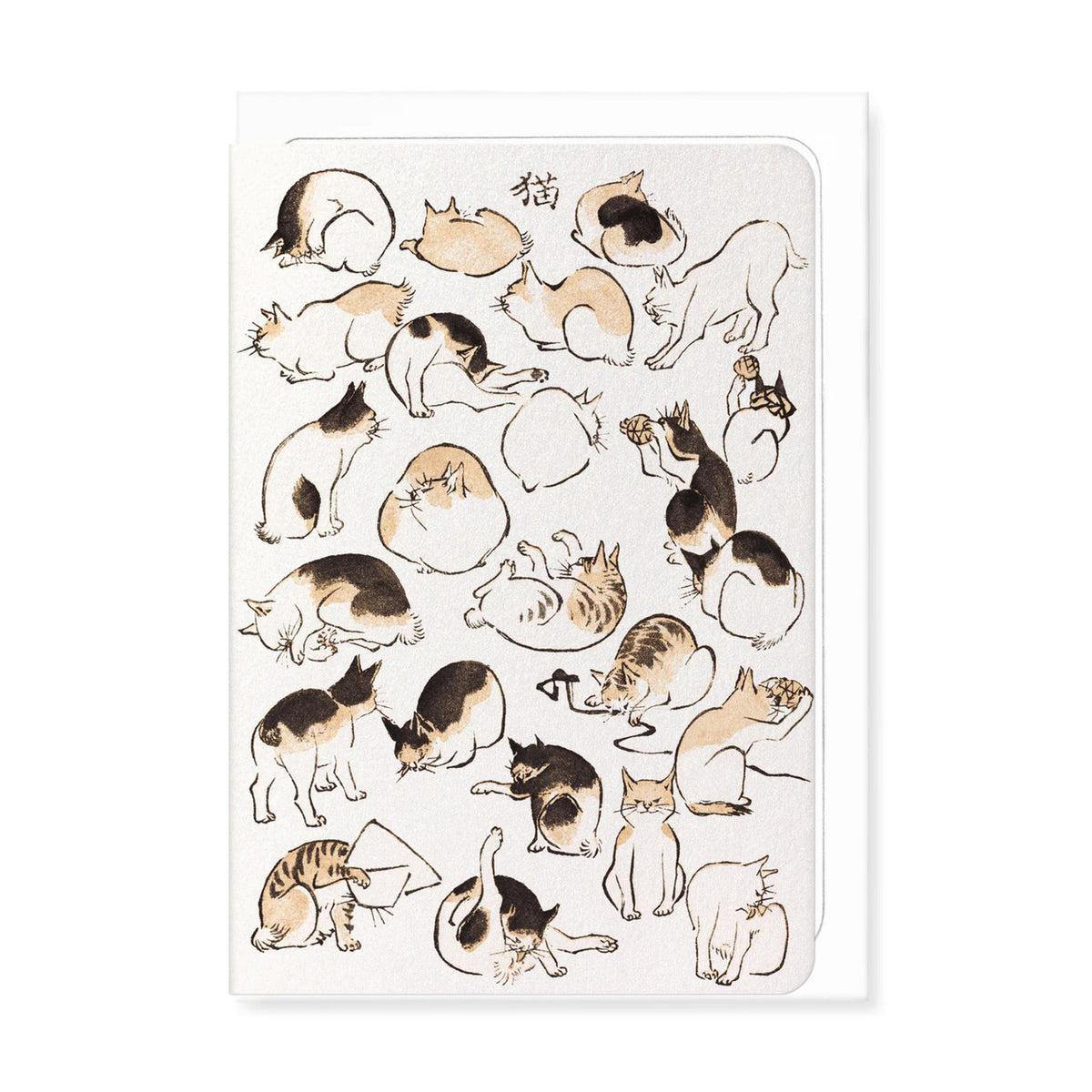 Cats by utagawa hiroshige greeting card