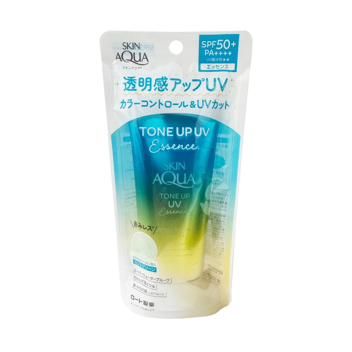 Rohto skin aqua tone up uv essence mint green