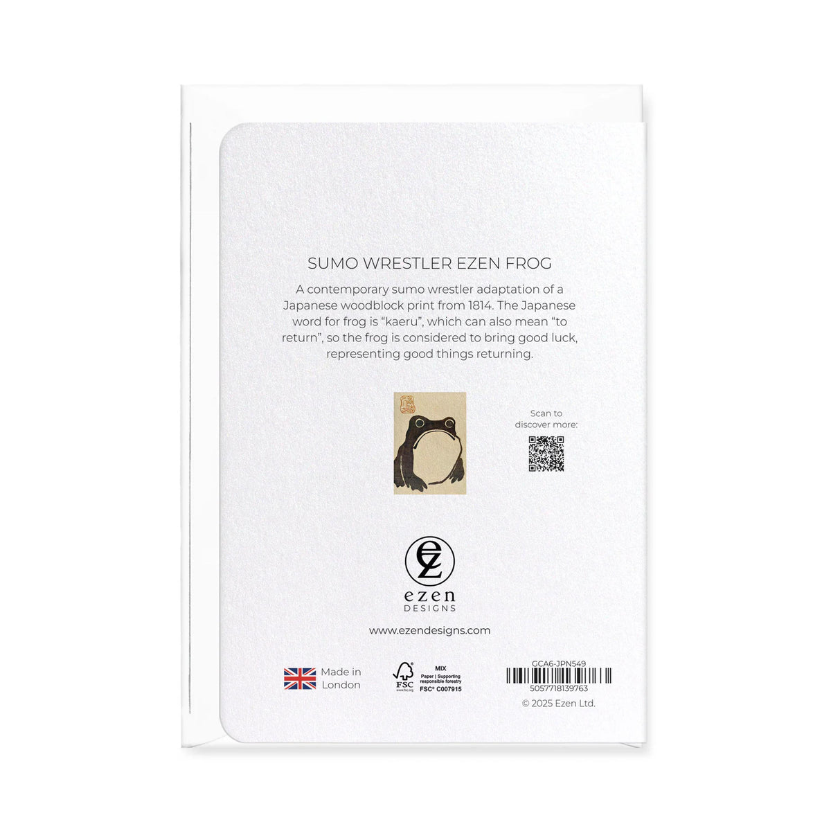 Sumo Wrestler Ezen Frog Greeting Card
