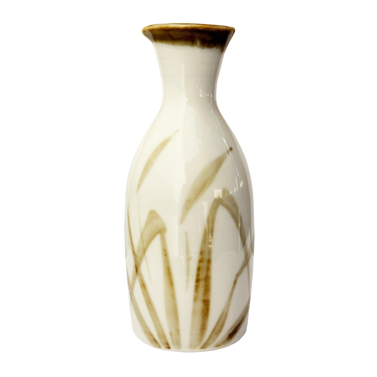 Yamata Seiho Ceramic Sake Set, Golden Pampas Grass Pattern