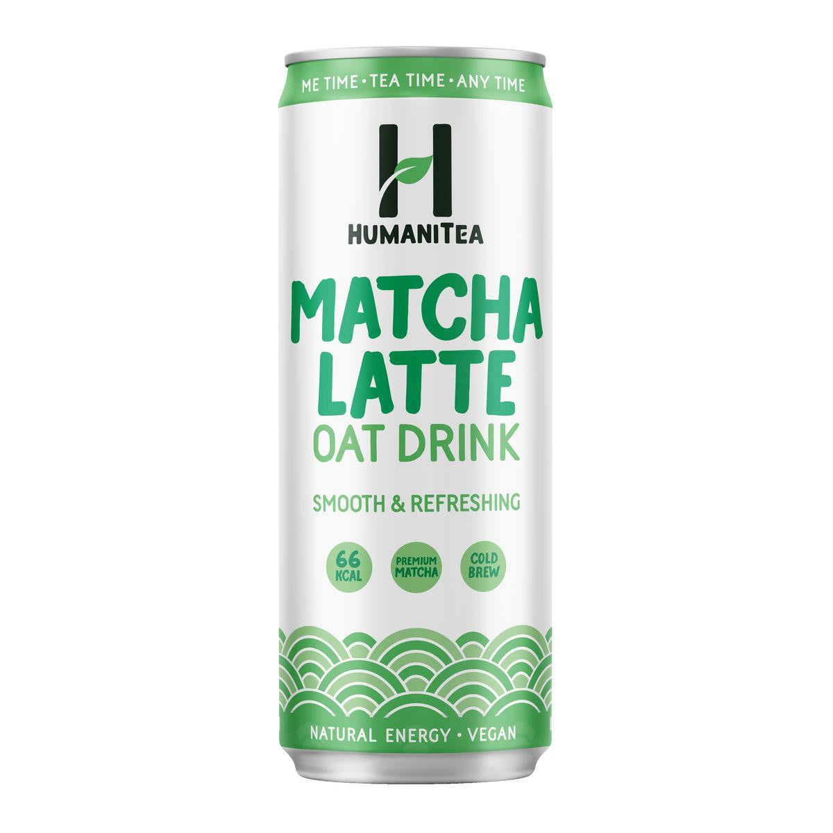 Humanitea cold brew matcha latte oat drink