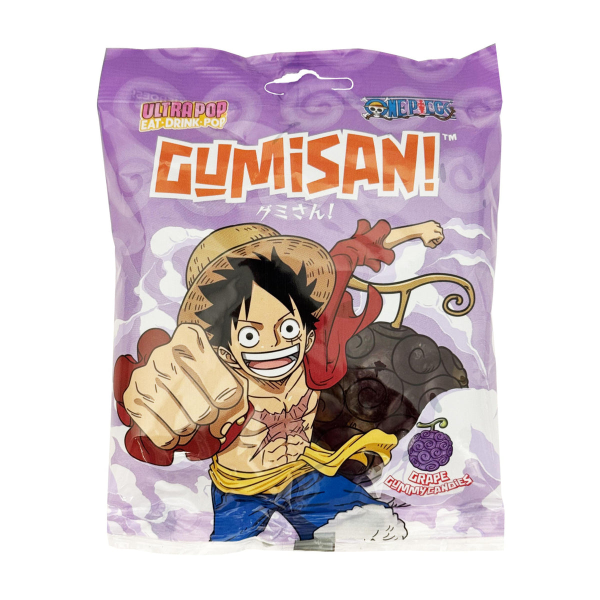 One piece ultra pop gumisan luffy grape flavoured gummy candy