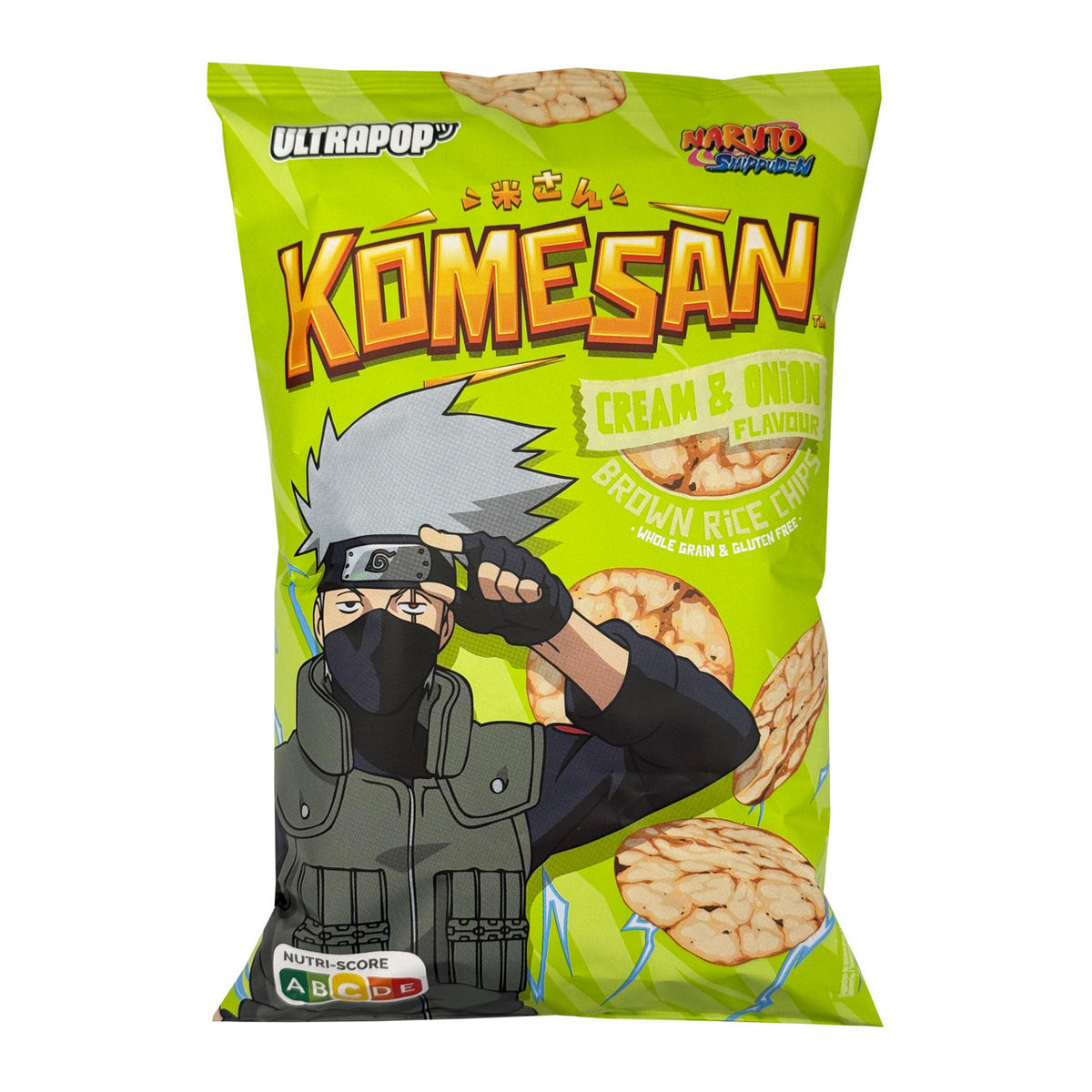 Naruto ultra pop komesan cream onion flavour brown rice chips