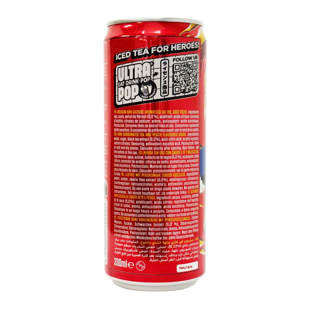 One Piece Ultra Ice Tea Can, Peach Flavour - Luffy