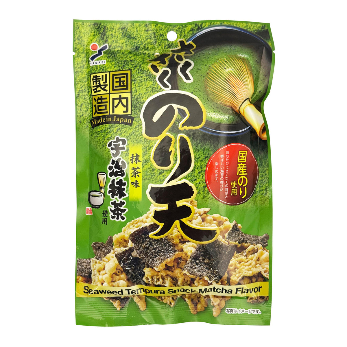 Yamaei crispy seaweed tempura snack matcha flavour