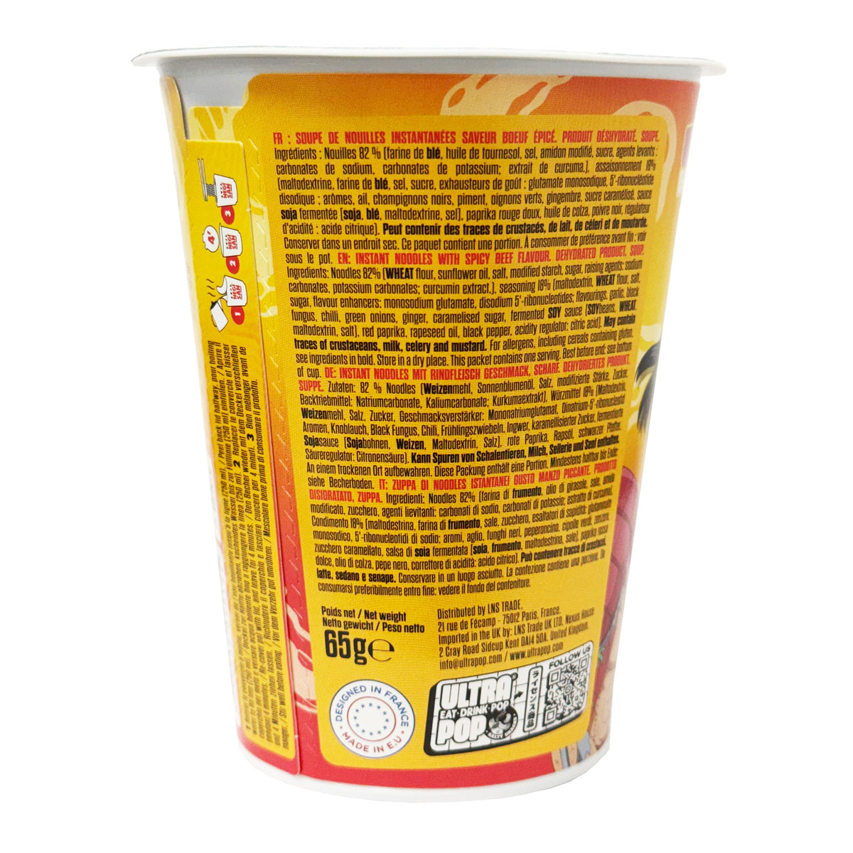 One Piece Negisan Spicy Beef Flavour Instant Cup Noodles - 2