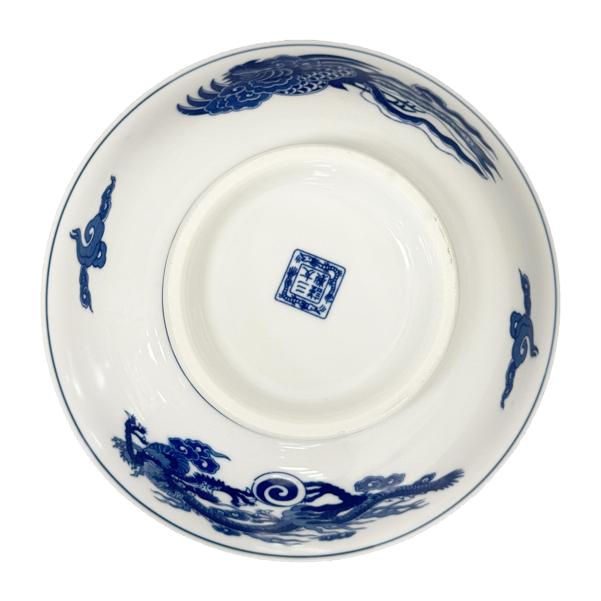 Ceramic Ramen Bowl, Blue Dragon Pattern - 2