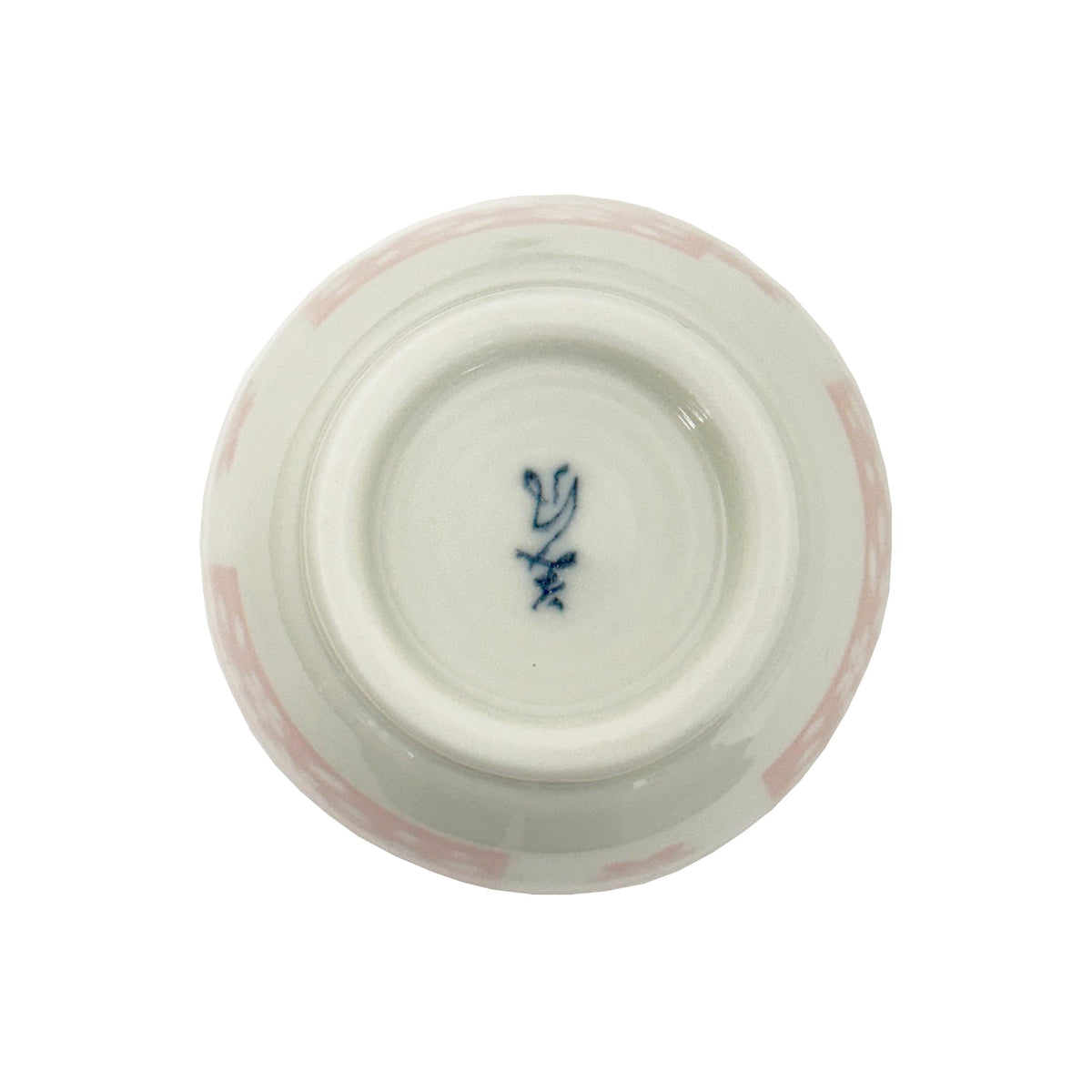 Yamakiikai Ceramic Teacup Set, White and Pink Checkered Sakura Cherry Blossom Pattern - 3
