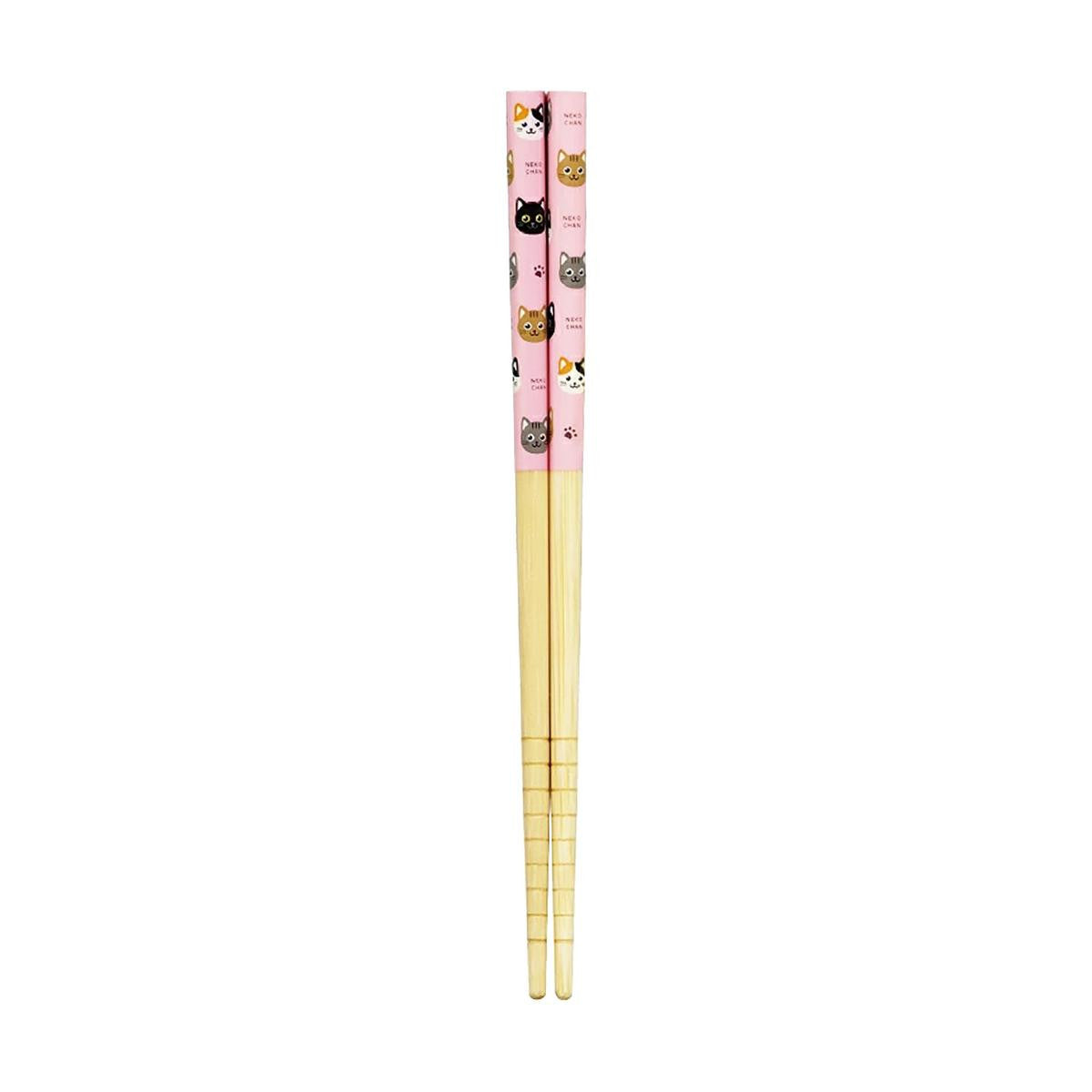 Tanaka hashiten kids chopsticks pink cat design