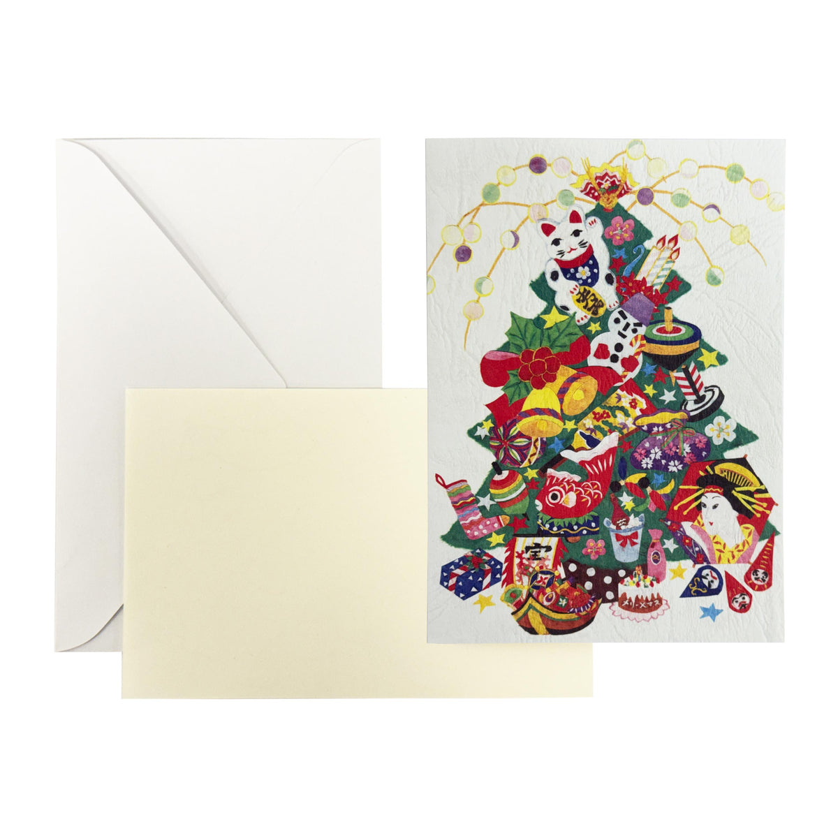 Fukuiasahido Japanese Style Christmas Tree Card