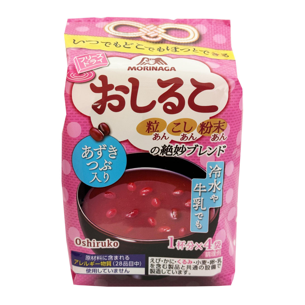 Morinaga freeze dried oshiruko sweet red bean soup dessert mix 1