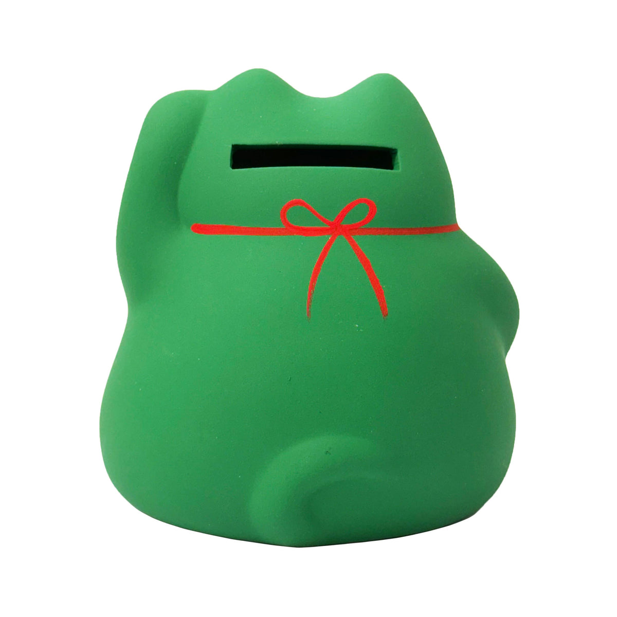 Feng Shui Lucky Cat Coin Bank, Green - 2