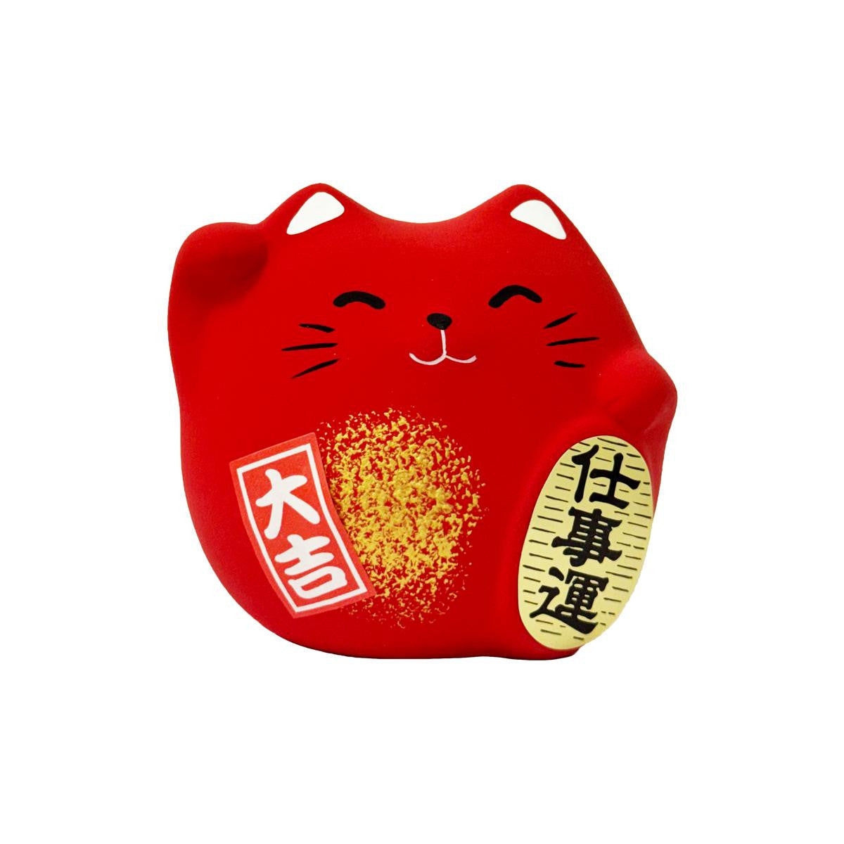 Feng shui lucky cat ornament red
