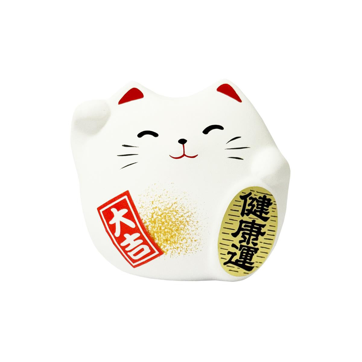 Feng shui lucky cat ornament white