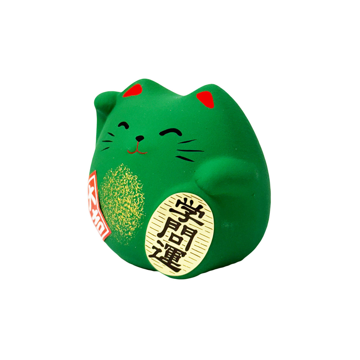 Feng Shui Lucky Cat Ornament, Green