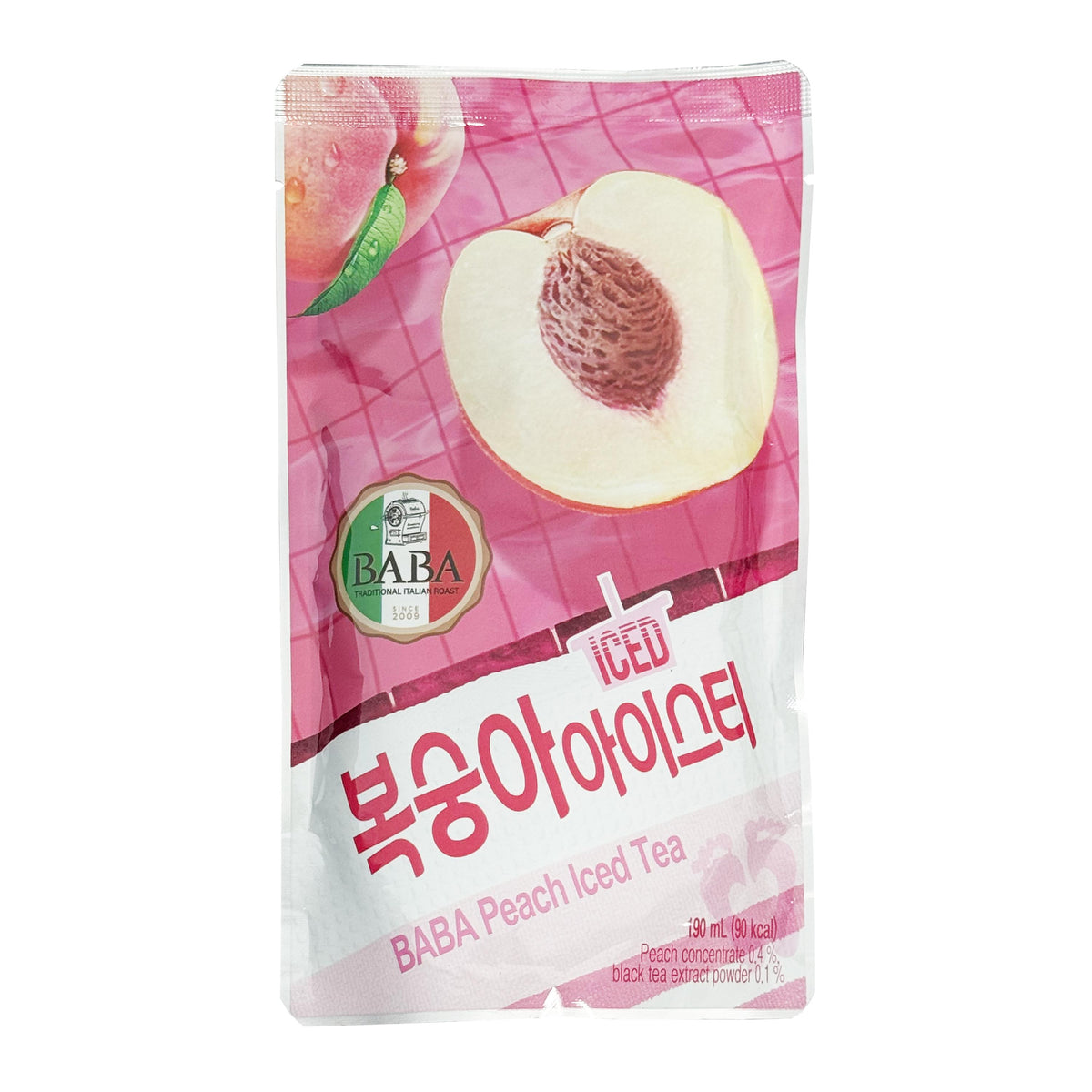 Woongjin BABA Peach Ice Tea Pouch Drink