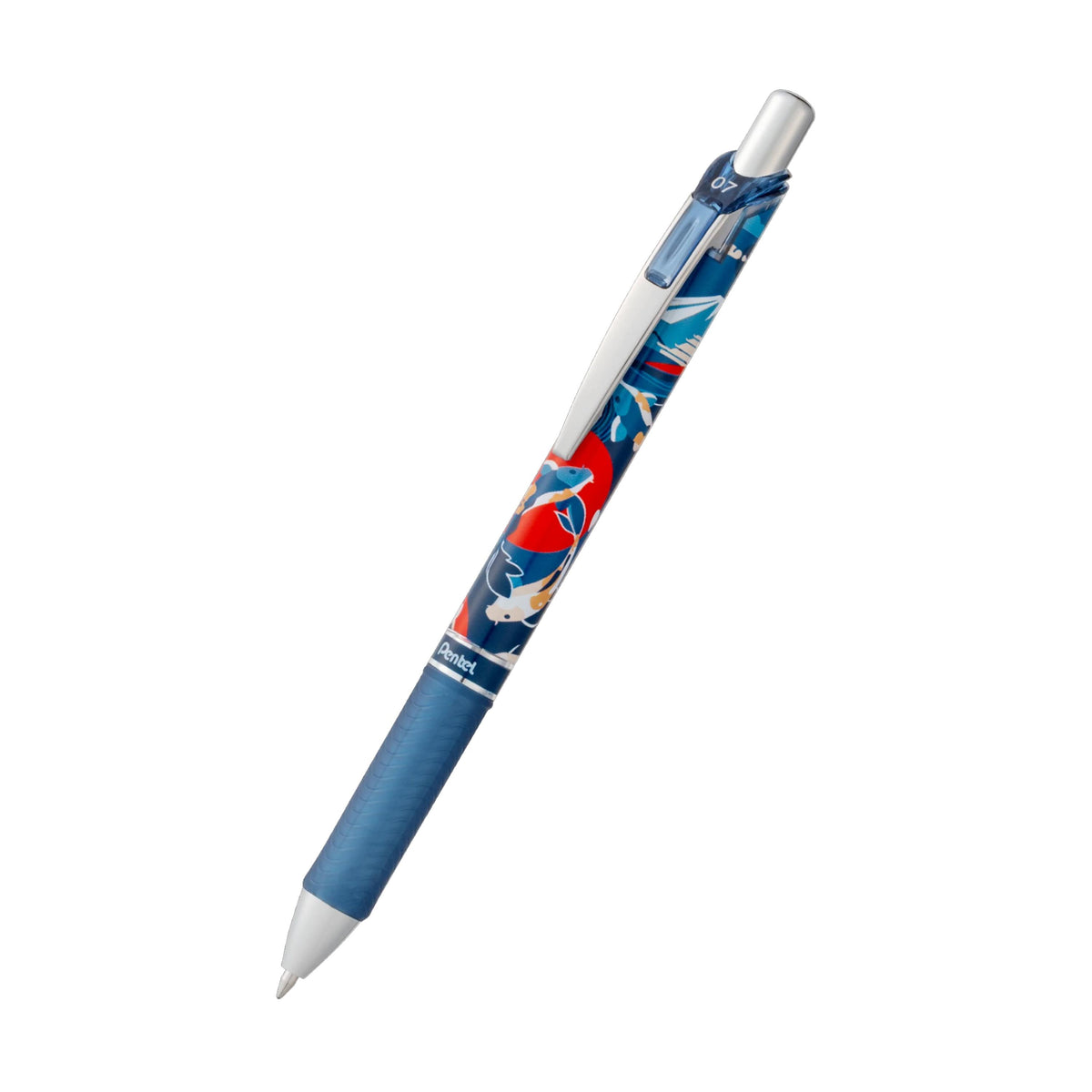 Pentel EnerGel Nature Edition Gel Roller Pen, Black Ink, 0.7mm, Koi Design
