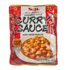 S b instant curry sauce with vegetables medium hot