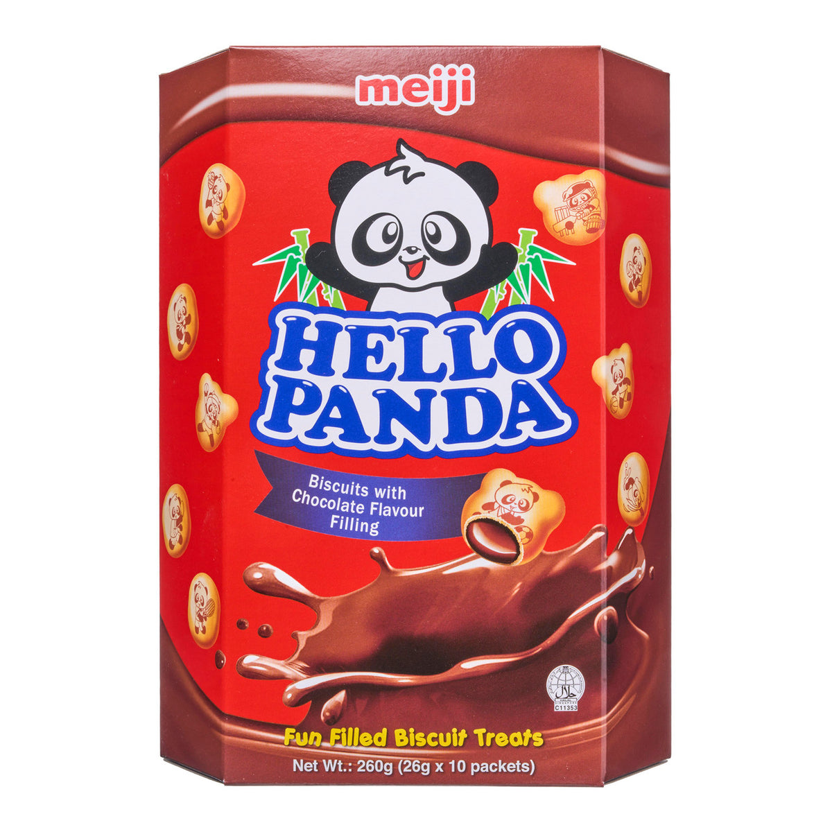 Meiji hello panda biscuits choco cream share pack