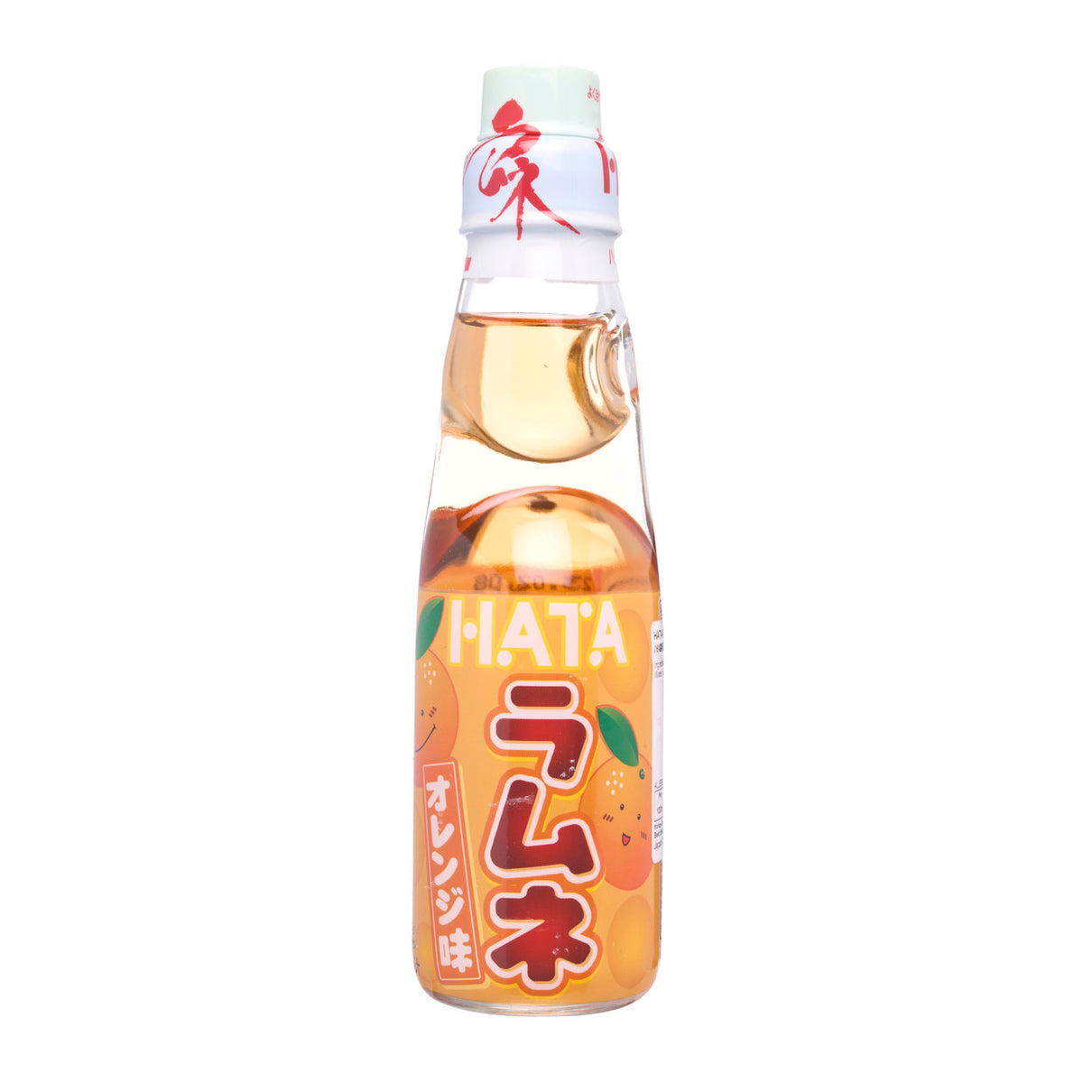 Hatakosen orange ramune soda