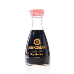 Kikkoman soy sauce in dispenser
